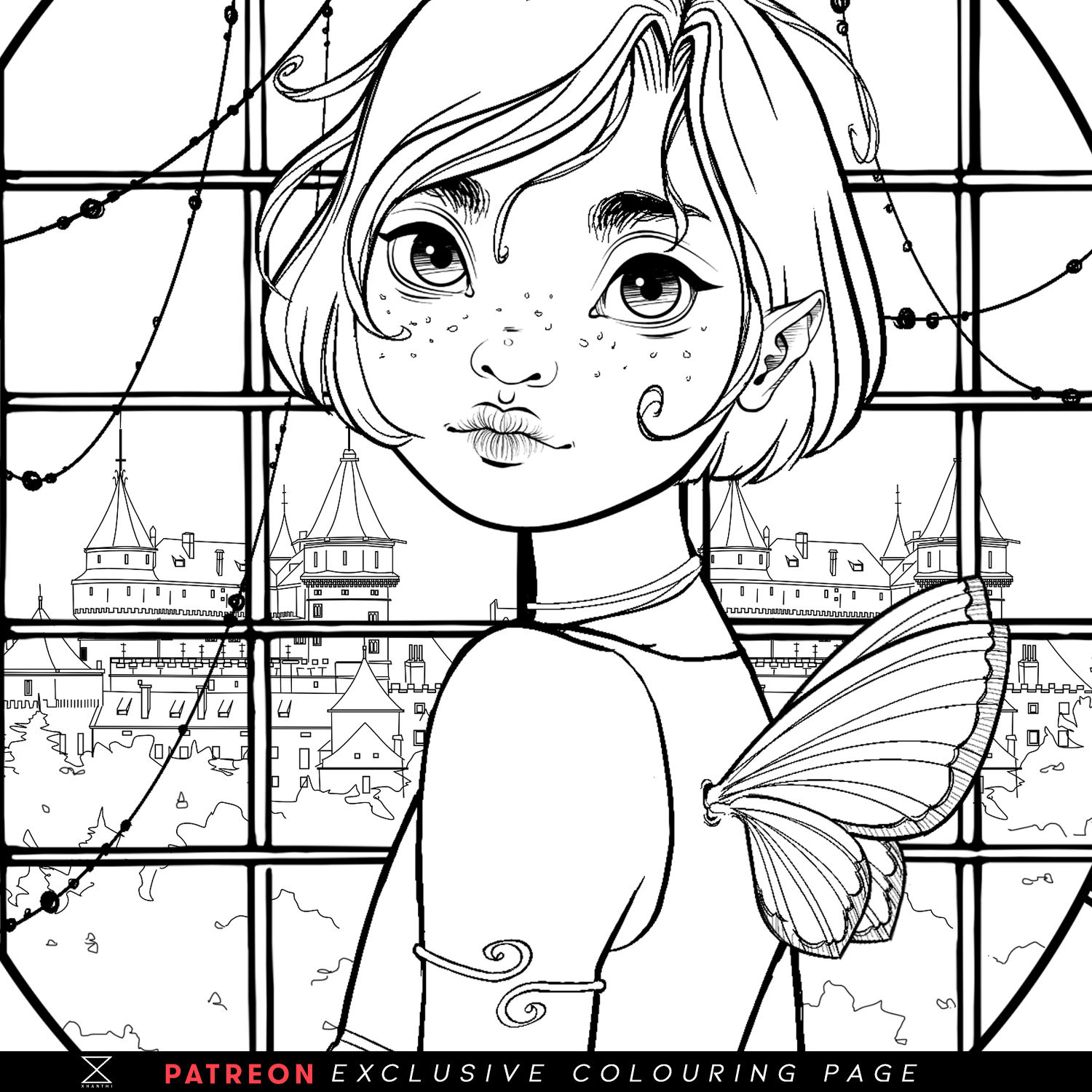 December Colouring Page - Patreon Exclusive