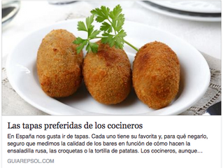 Las tapas preferidas de los cocineros