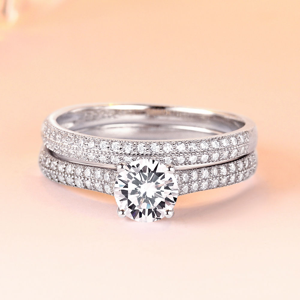 Bague pop-up à double clou en argent S925