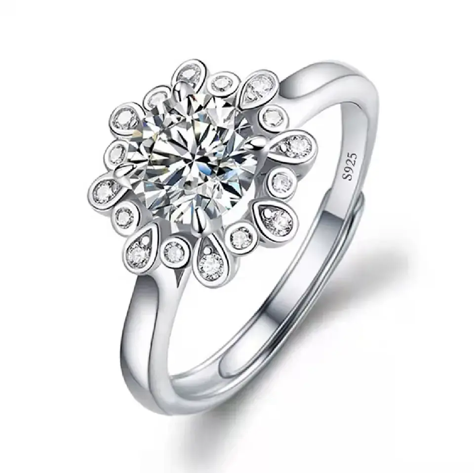 Bague à clous en flocons