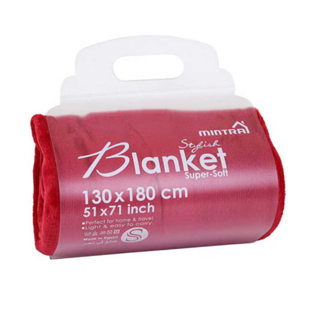 MINTRA Microfiber Blanket (130 cm x 180 cm) - Red