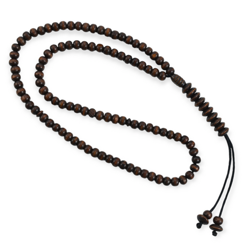 Api Sebha Sebha 99 Brown Wooden Beads With Separators | Palacio De Sara