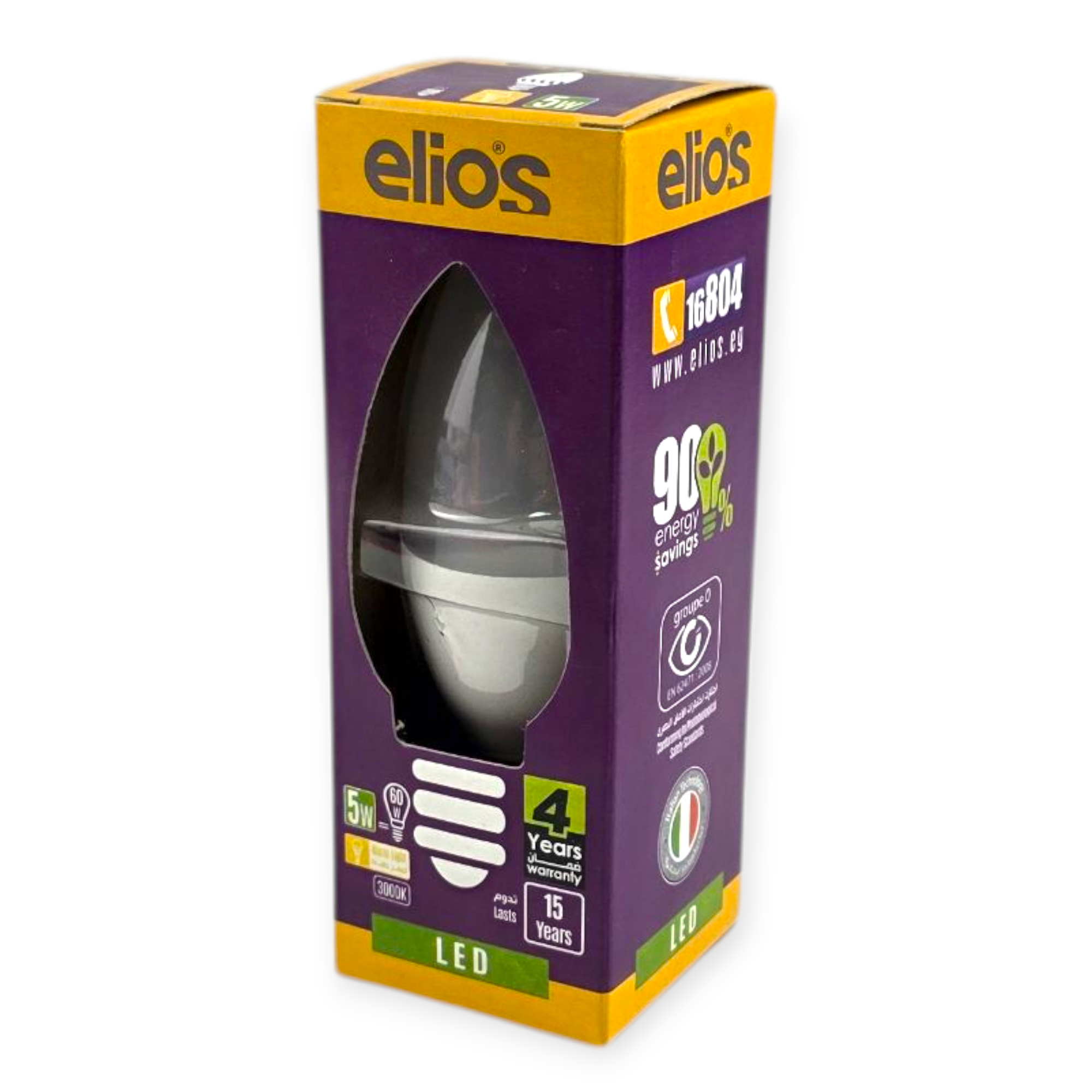 elios LED Candle Bulb 5W - Warm - E14