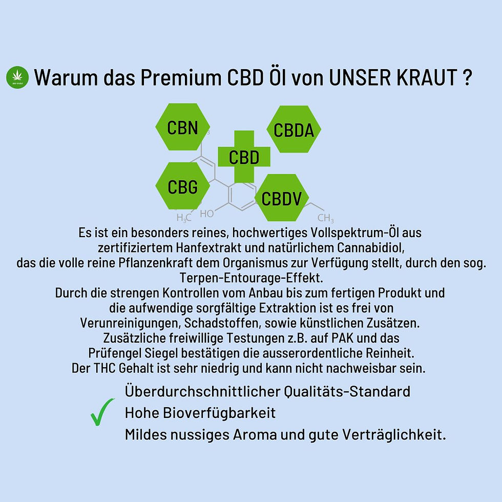 Miniaturbild: CBD Öl 5 % Unser Kraut – rein, ohne Zusatzstoffe, geprüft