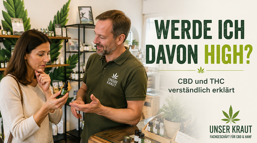 Macht CBD Öl high – CBD und THC bei Unser Kraut erklärt