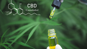 CBD Formel und CBD Öl Fläschchen