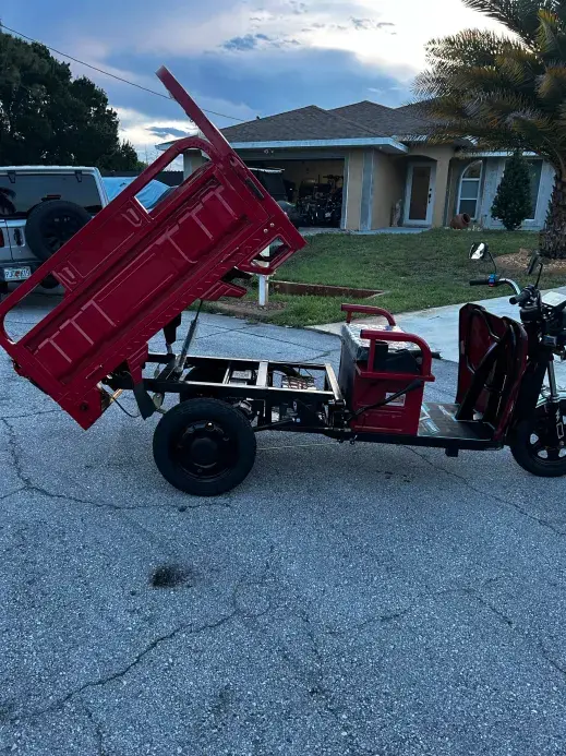 Thumbnail: ET13 Red Electric Cargo Tricycle with Dump Bed