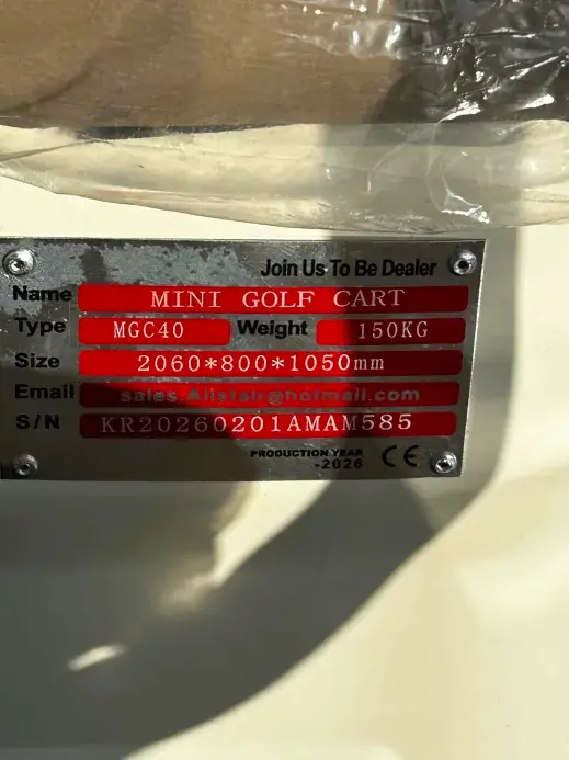 Thumbnail: MGC40 Mini Golf Cart 2026
