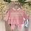 Thumbnail: Amore pink smocked blouse paired with pink leggings