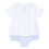 Thumbnail: Deolinda confetti blue short and white dotty shirt