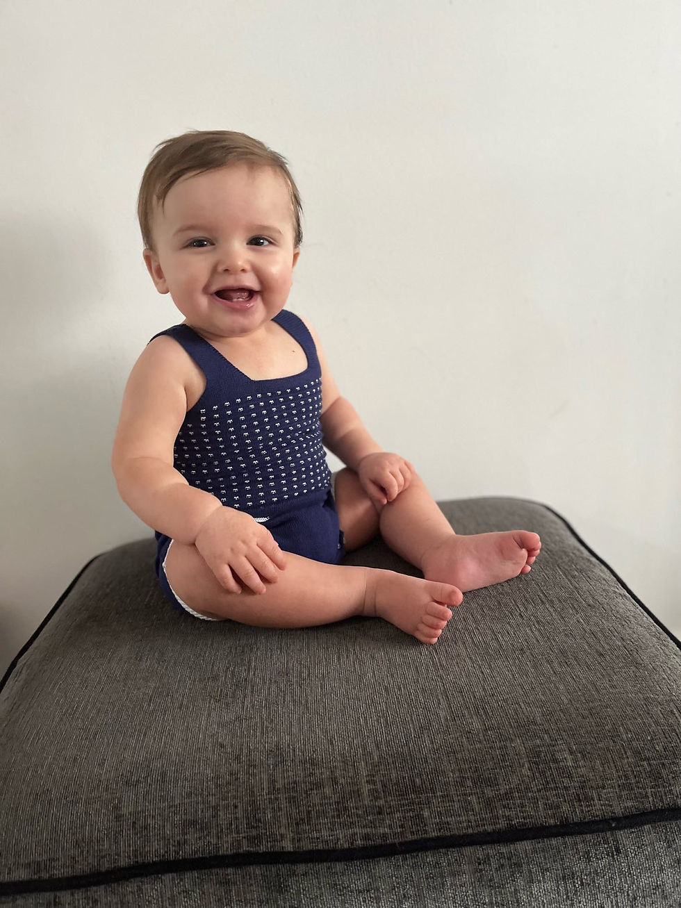 Thumbnail: Babydif Navy Romper