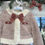 Thumbnail: Babine dusty pink tweed jacket and skirt with fur trim and velvet pearl bows