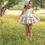 Thumbnail: Dbb baby girls beige dress, knickers and bonnet
