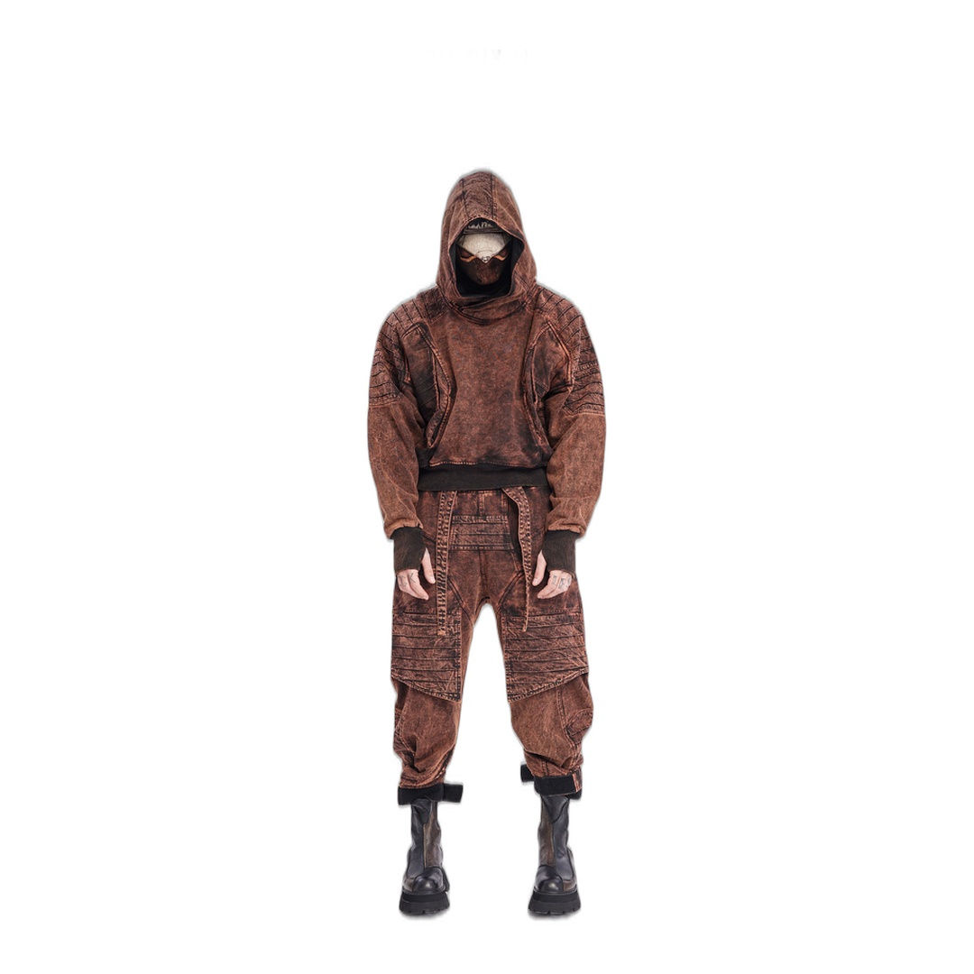 PLATED HOODIE ACID BROWN