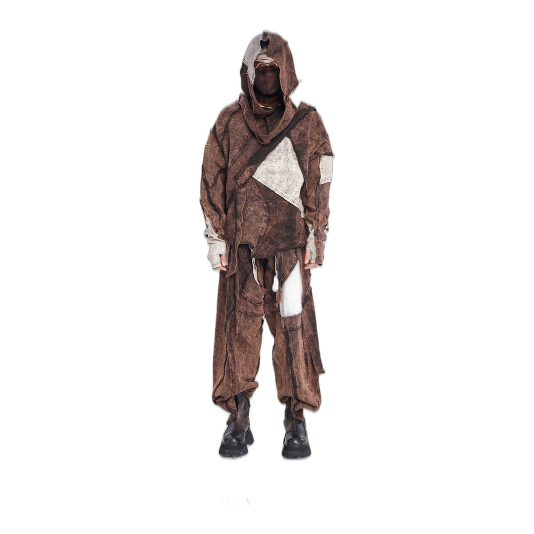 RAW WRAP HOODIE ACID BROWN