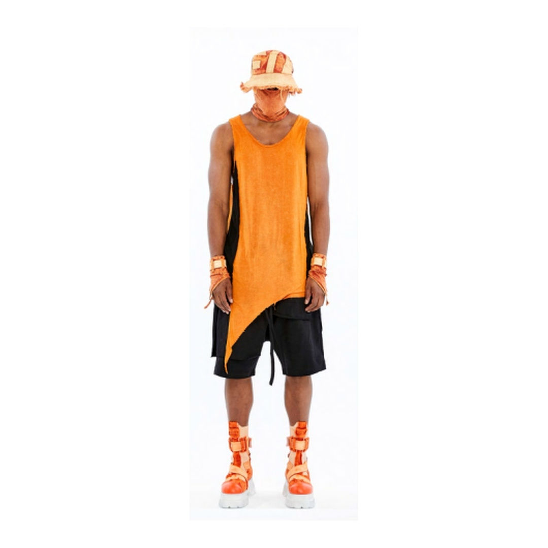 Asymmetric Tank Top ACID ORANGE
