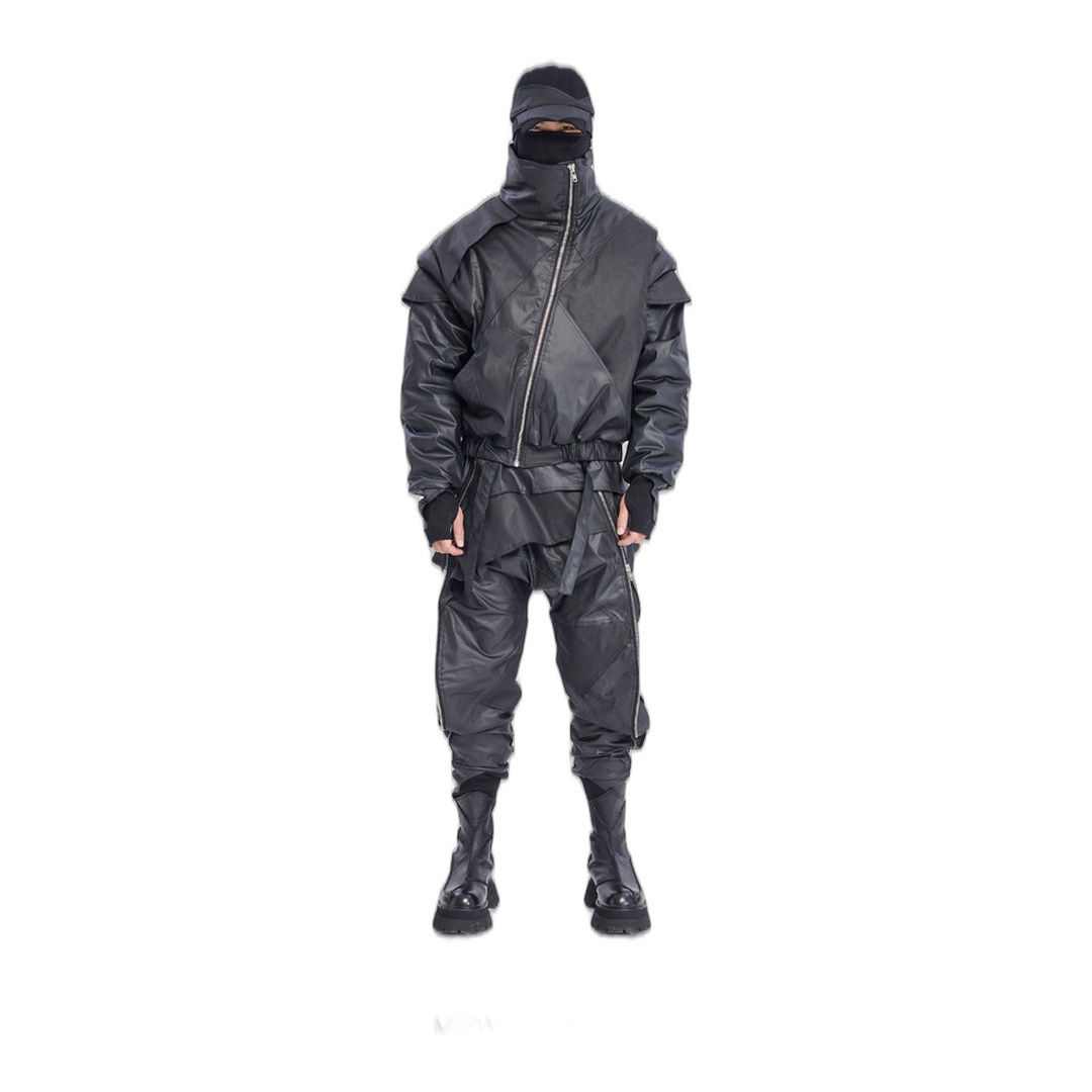 SHIELD BOMBER JACKET COATED BLACK