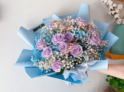 lavender roses with baby_s breath $145