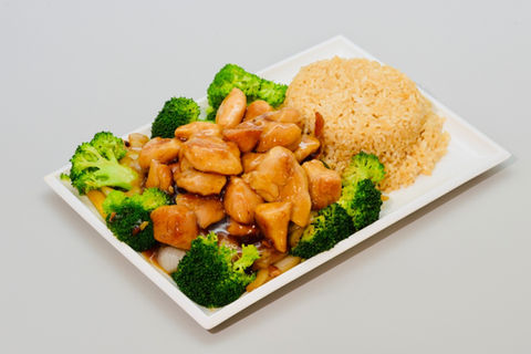 Chicken and broccoli with rice