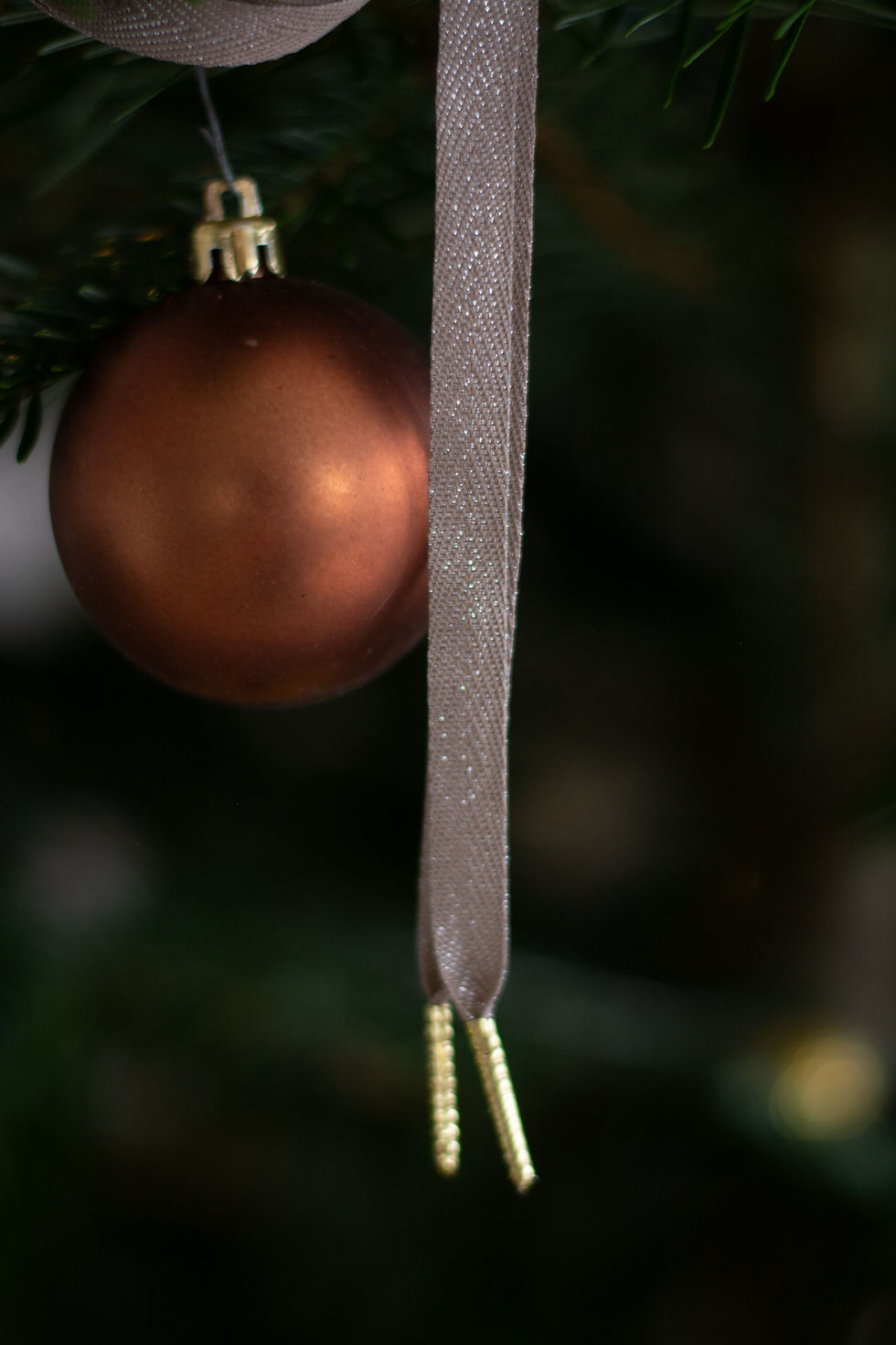 Schoenveters plat glitter - rosé goud keper