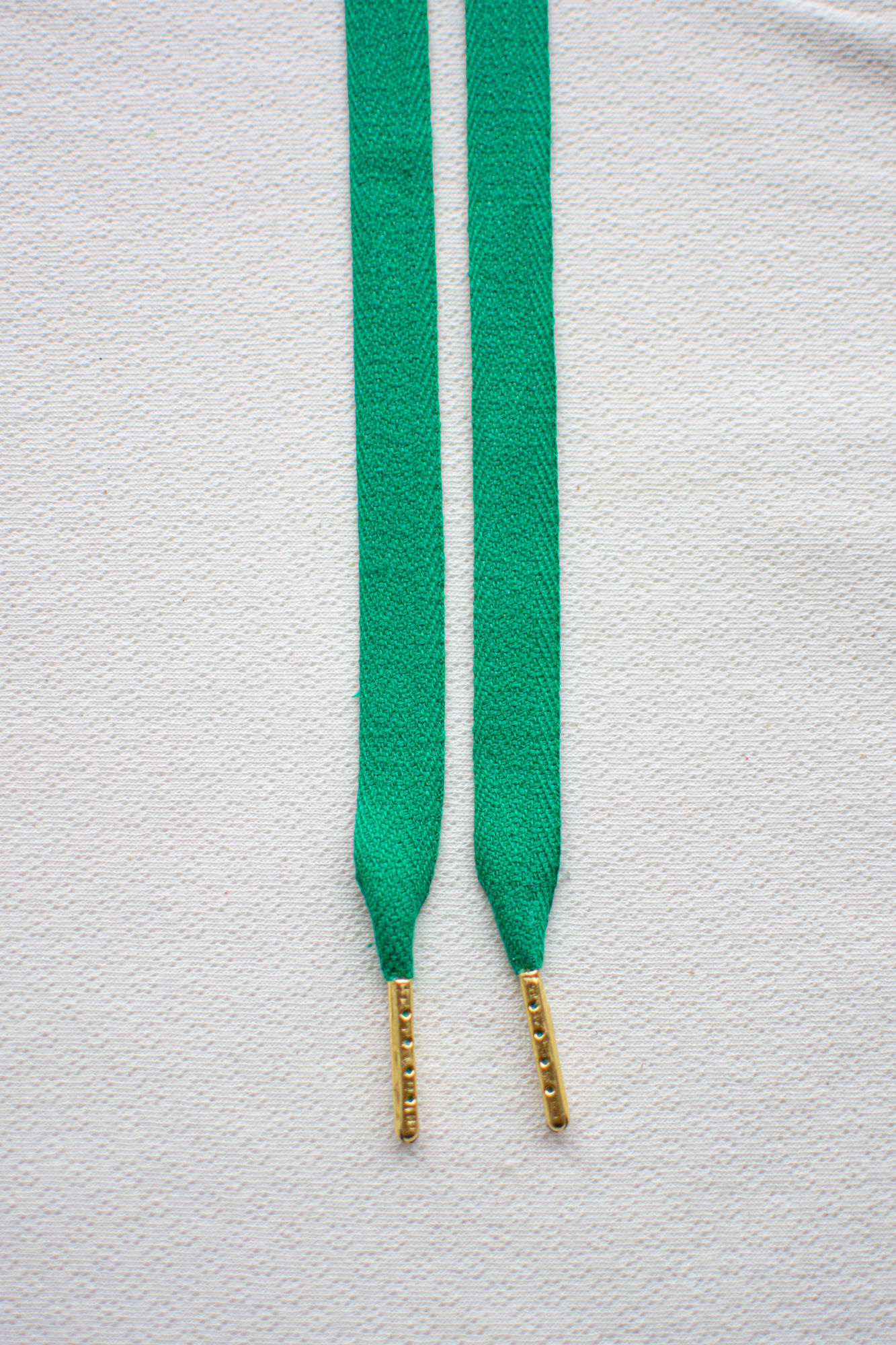 Schoenveters - uni gras groen plat