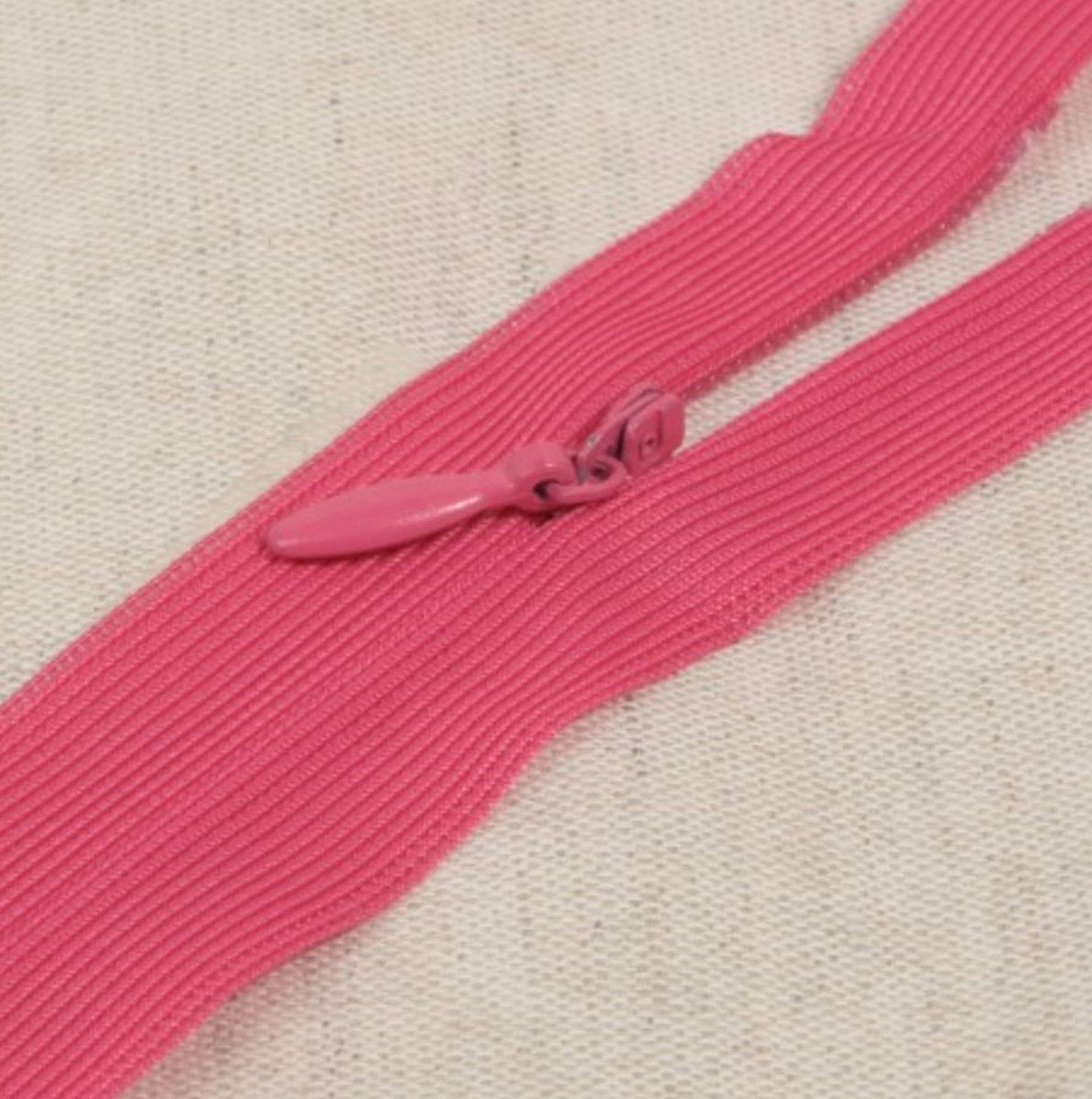 Blinde rits fuchsia roze