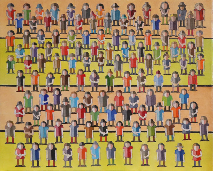 Peinture huile art contemporain jérôme Arbonville personnages 