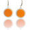 Thumbnail: Round Crystal Earrings - Orange