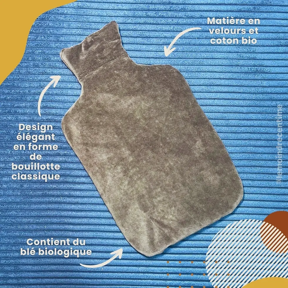 Miniature : Bouillotte de blé en coton bio