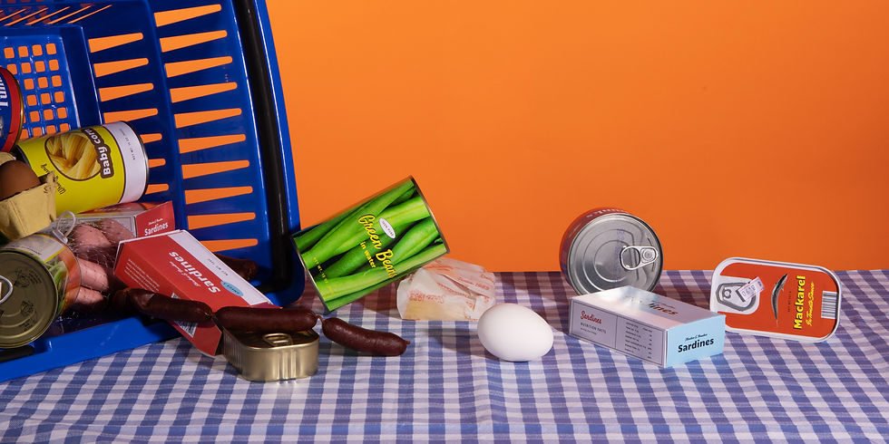 Panier de courses alimentaires