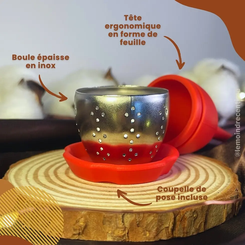 Miniature : Boule à thé en inox et en silicone NATURA