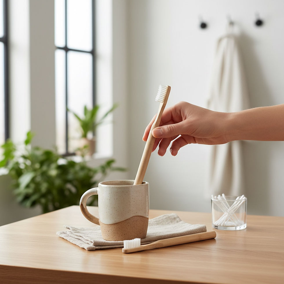 Miniature : Brosse à dents en bambou à tête interchangeable