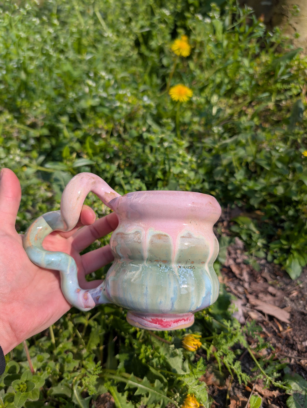 Thumbnail: Wavy Pastel Rainbow Mug