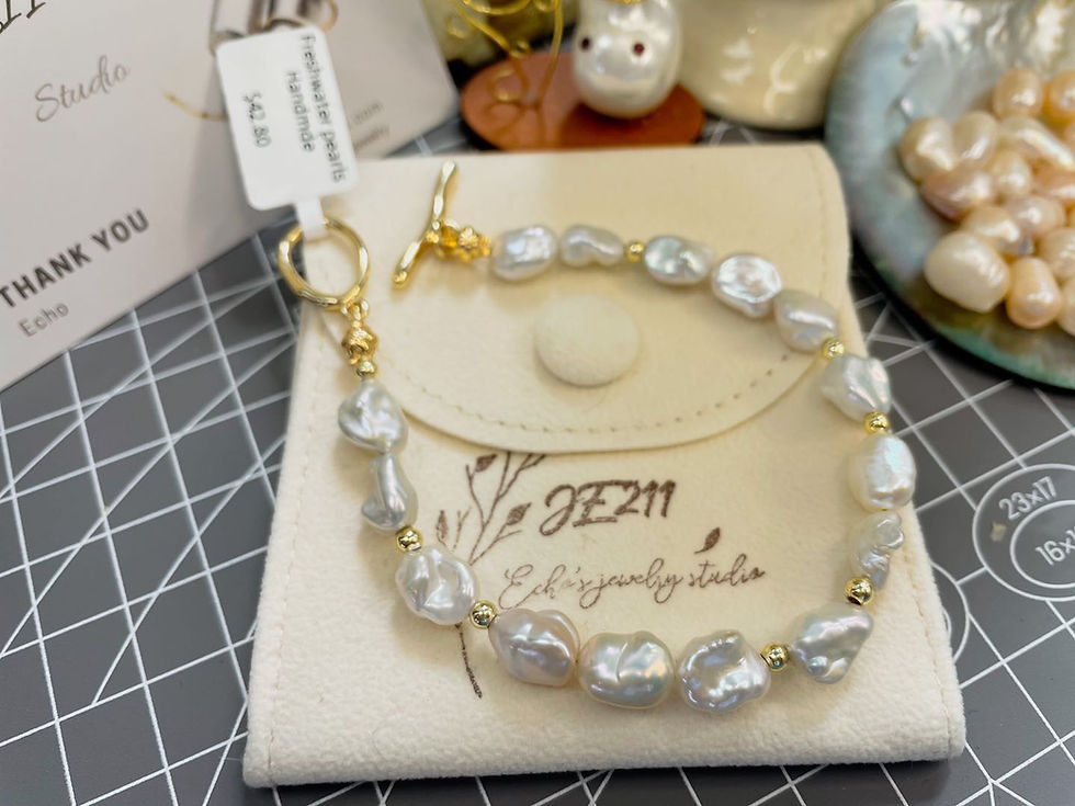 Thumbnail: Freshwater Baroque Pearls sets,Gold Plated, Gift Idea, luxury