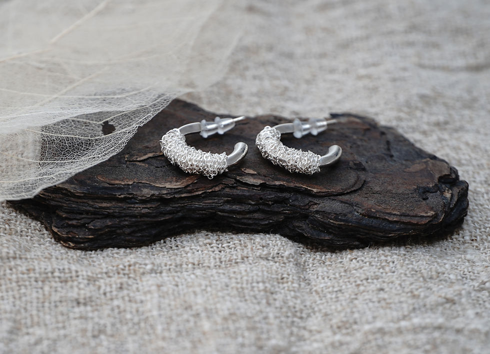Thumbnail: Whisper Silver Hoop Earrings