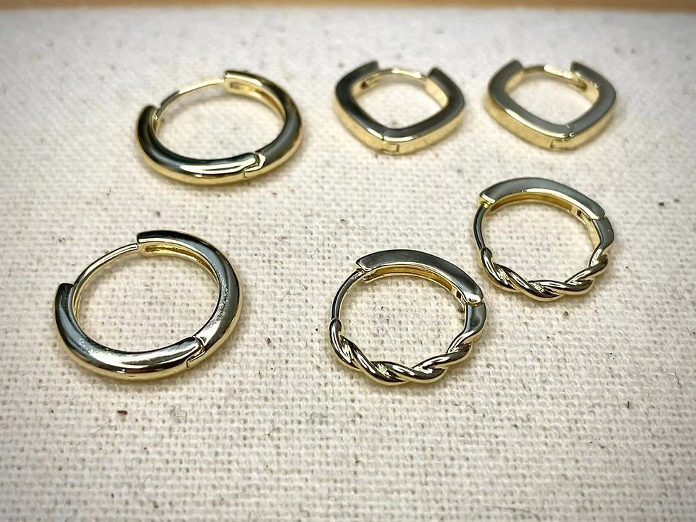 Thumbnail: Classic Gold Plated hoop Earrings