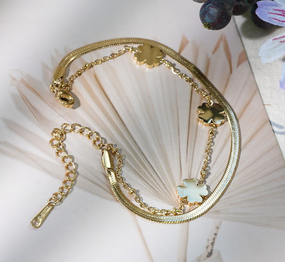 Thumbnail: Stainless steel，snake chain with sun flower