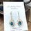 Thumbnail: Gold plated bule crystal earrings, Luxury drop Earrings