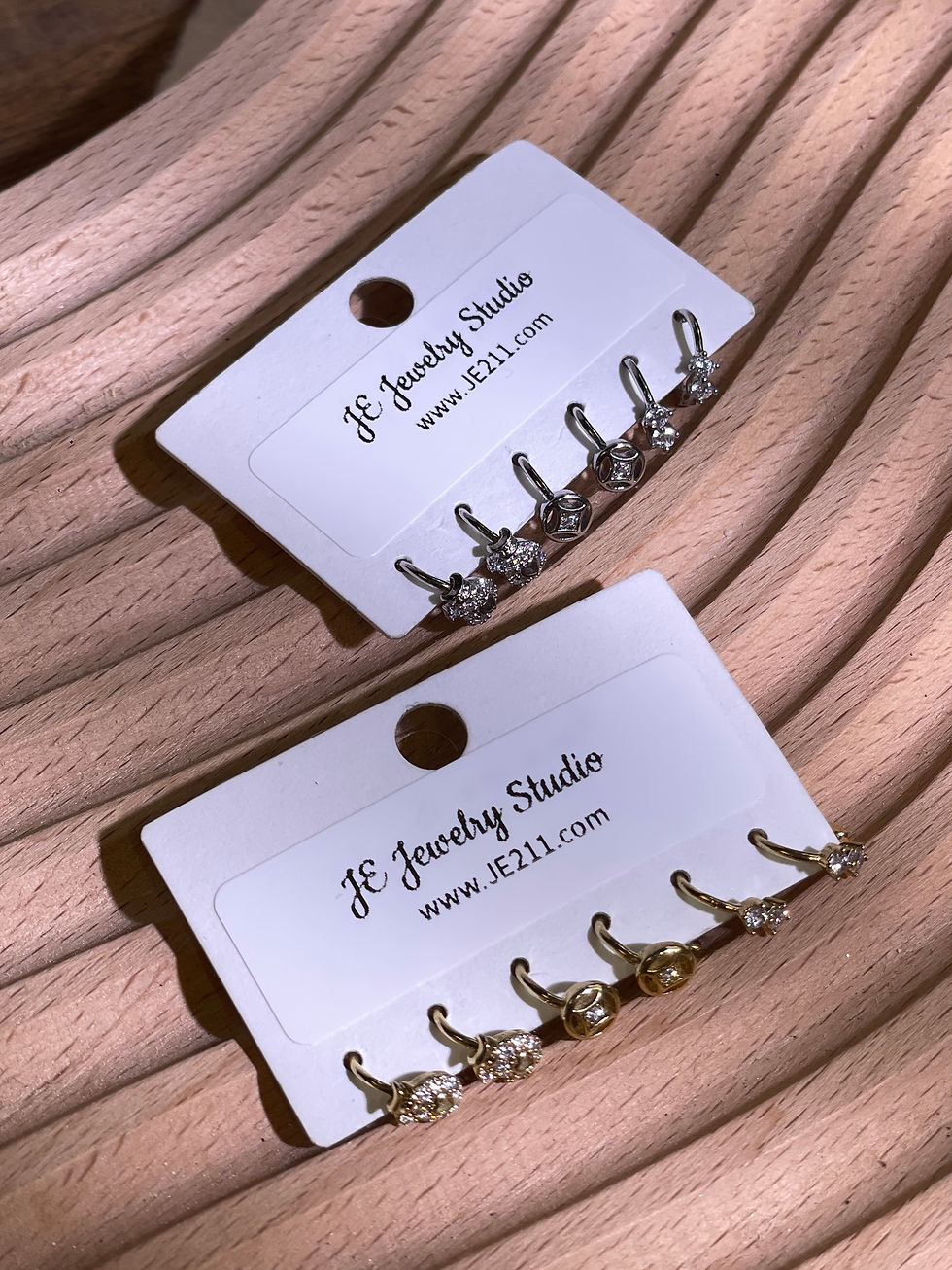 Thumbnail: Gold Plated sweet hoop Earrings, for sensitive skin