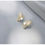 Thumbnail: Gold Plated, Small Pearl & Zirconia Butterfly Stud Earrings - Gift or Wedding