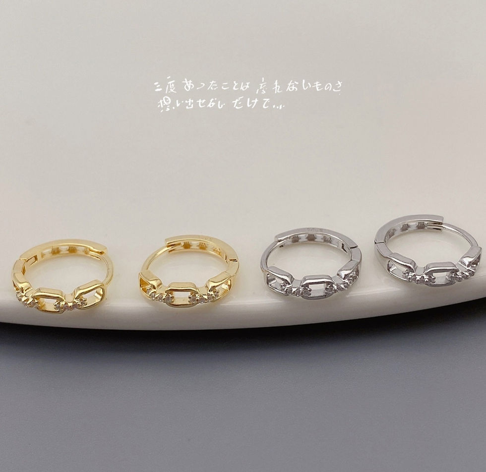 Sterling silver chain style, classic hoop earrings