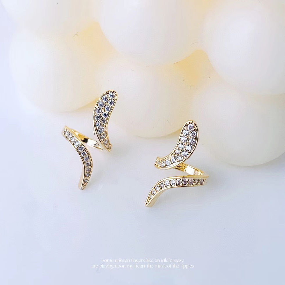 Thumbnail: 14K Gold Plated,  mini diamond Earrings, Gift for her