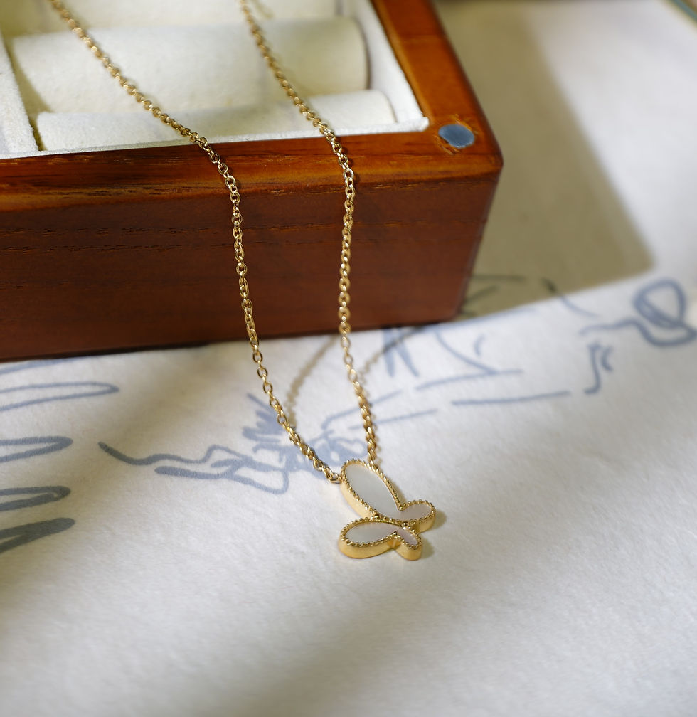 Stainliess steel butterfly necklace