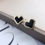 Thumbnail: Black heart, Sterling silver stud earrings