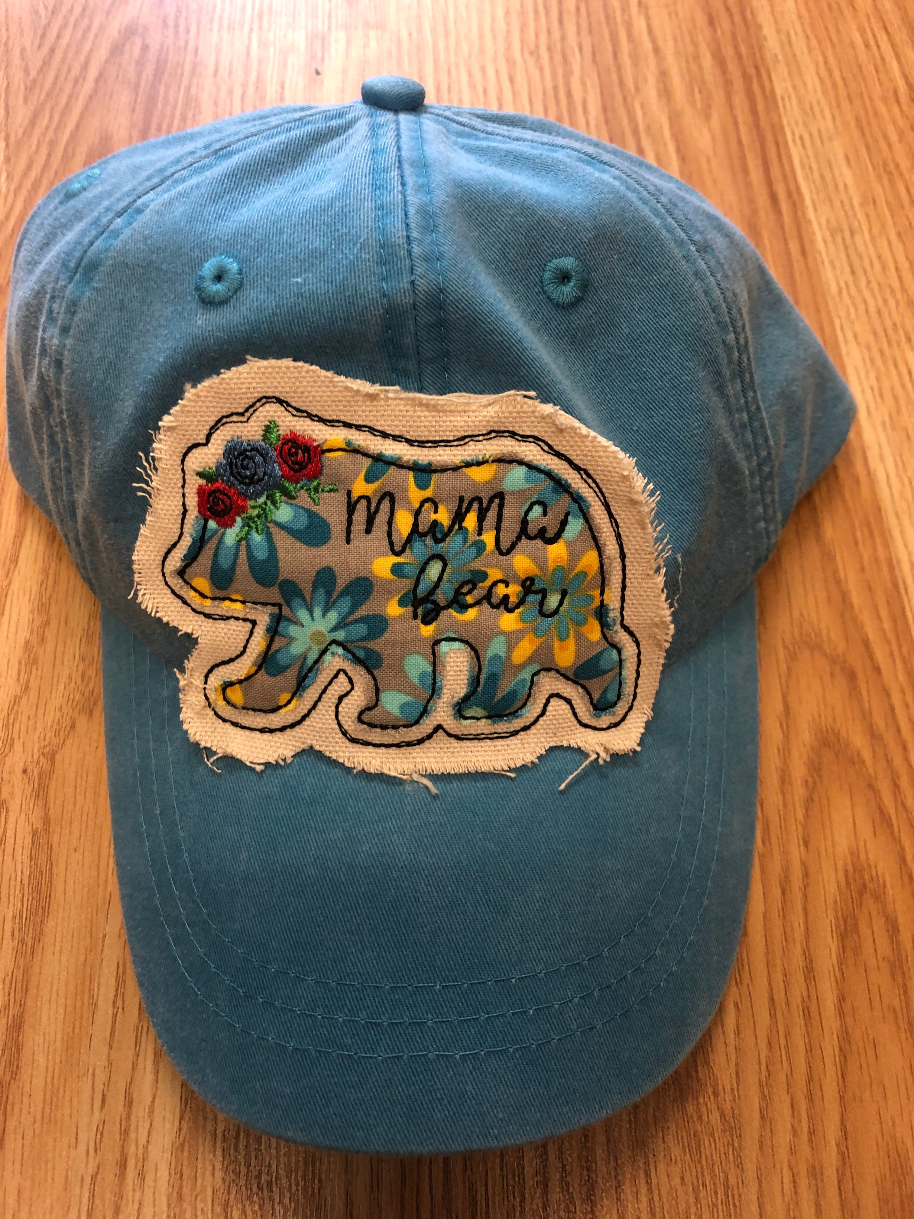 Mama Bear Applique Ball Cap