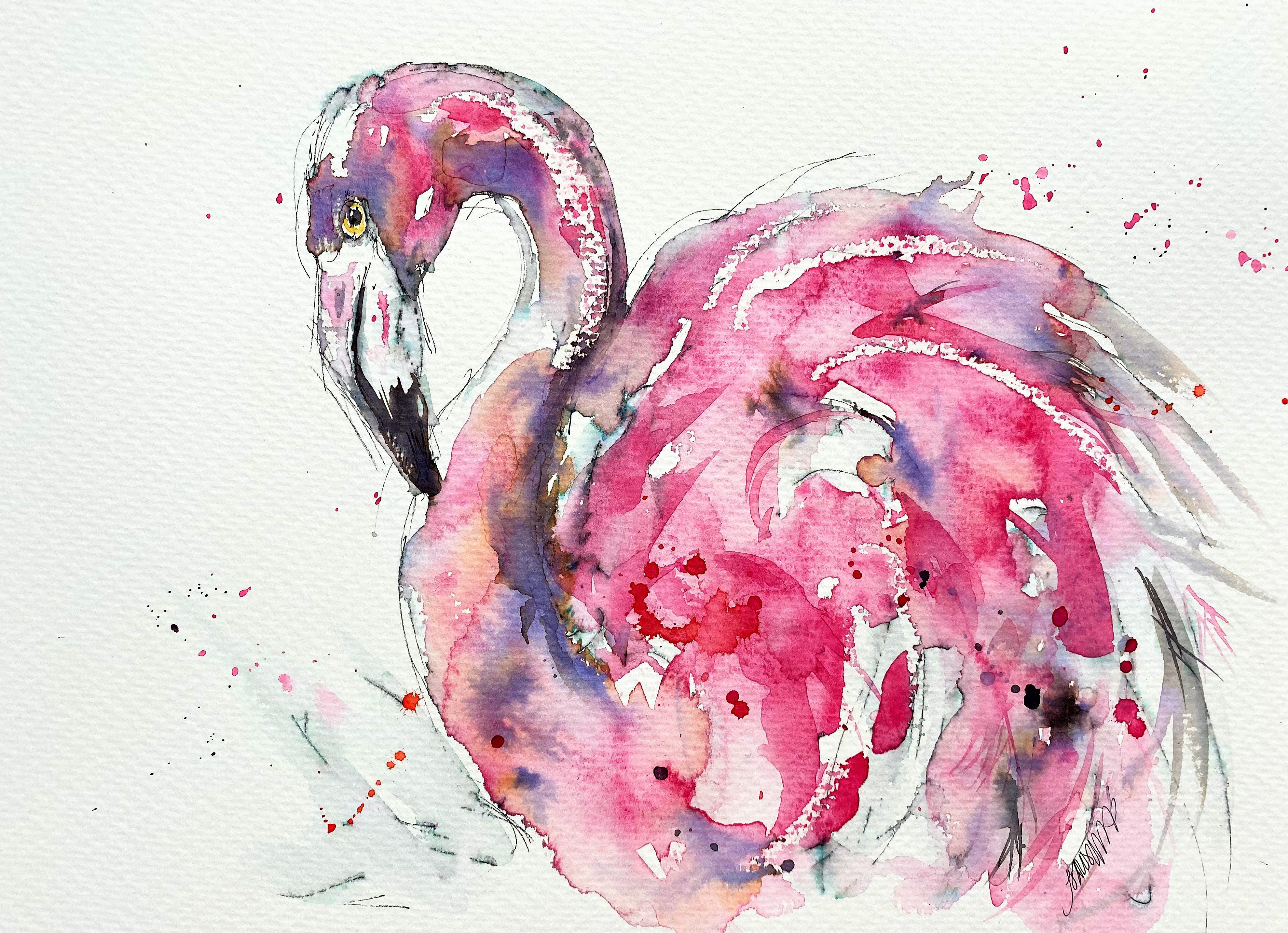 Pink Flamingo Painting Day 50% deposit 1st Aug