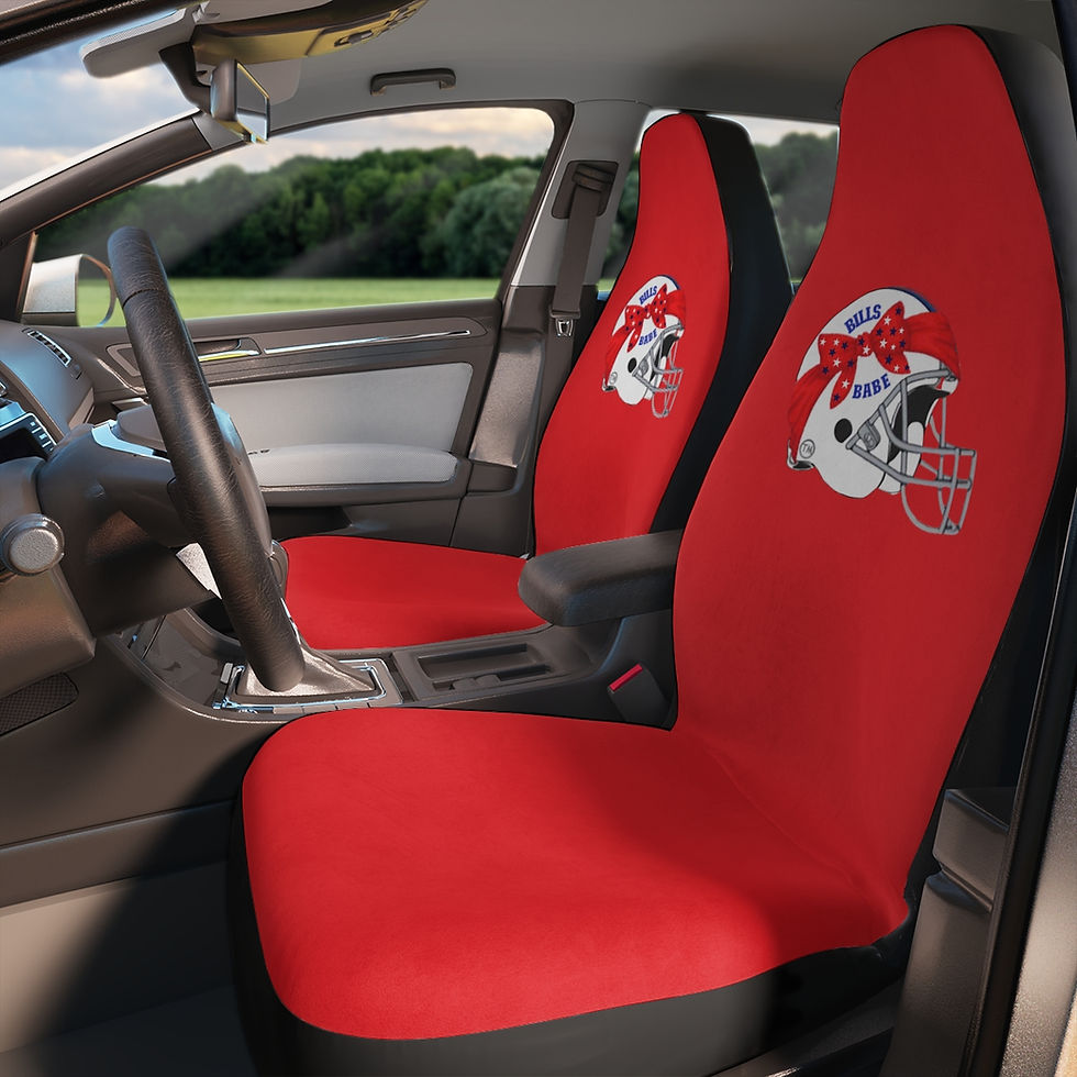 Bills Babes OG Logo RED: Polyester Car Seat Covers