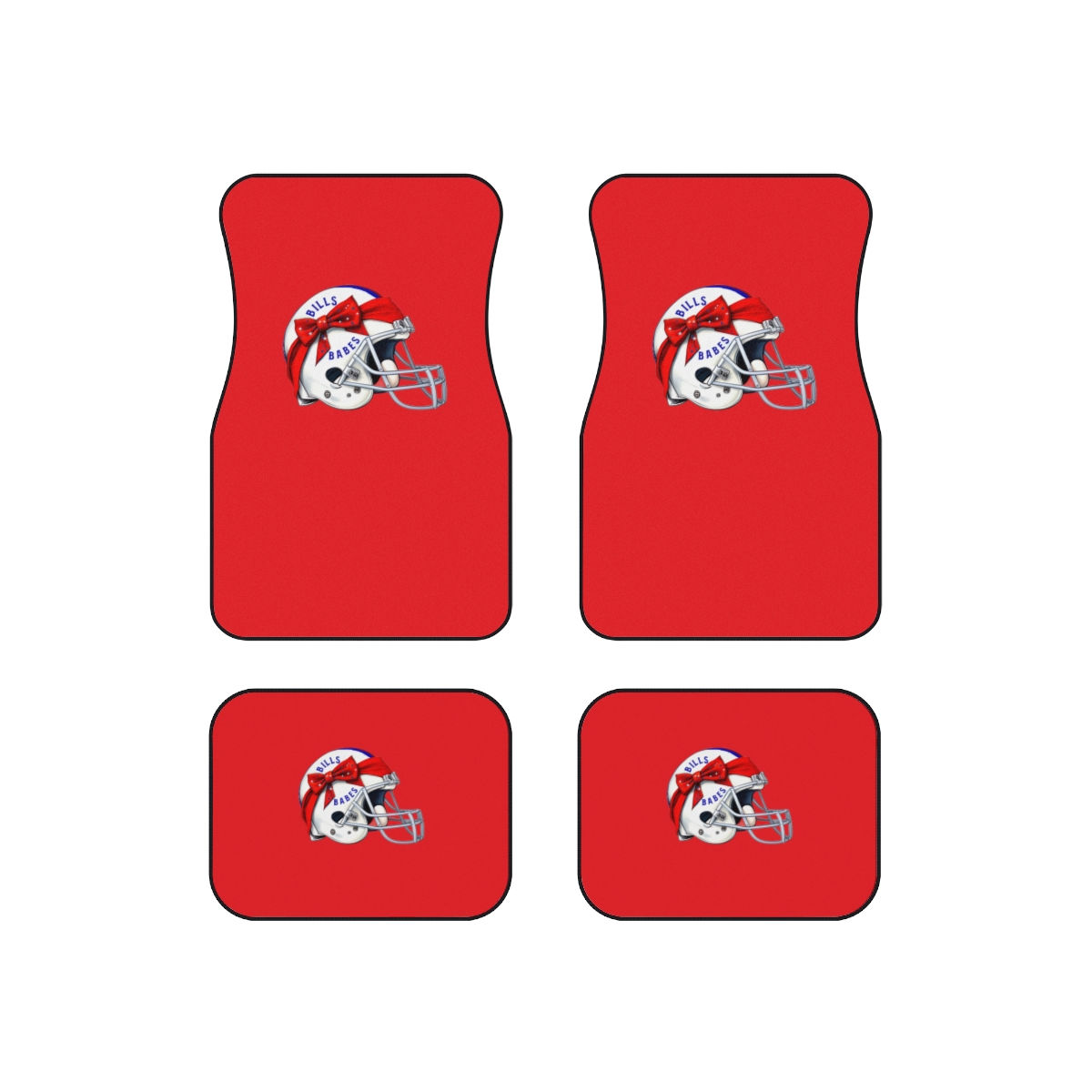 Bills Babes Logo RED: Car Mats (Set of 4)