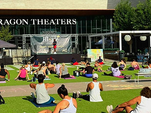 Fit Factory leading an outdoor group workout at Fit + Flow in Fenton
