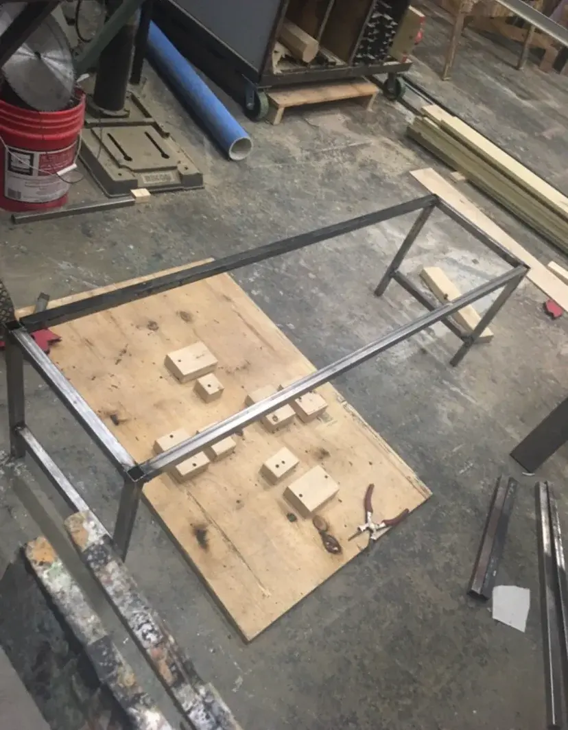 Metal Benches - Progress shot